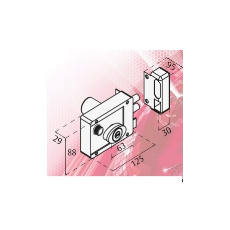 CERRADURA PHILLIPS 4200 AUTOMATICA DERECHA SOBREPONER INSTAFACIL