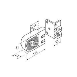 CERRADURA PHILLIPS 625 IF LLAVE LLAVE DERECHA MORDAZA