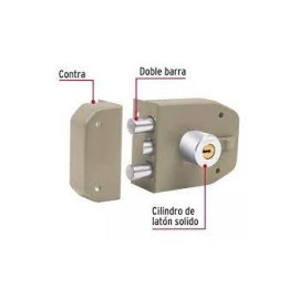 CERRADURA MANIJA RECAMARA GRANITO NIQUEL SATINADO  DEXTER 6636