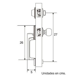 CERRADURA MALTA TOVER CROMO 2F5 ENTRADA PRINCIPAL