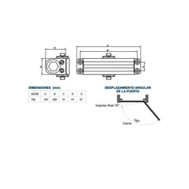 copy of Sellapuertas Guardapolvo Fijo 100cm Aluminio Hermex 43030