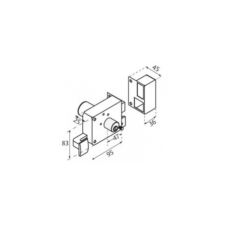 BISAGRA ARQUITECTONICA 3"x3" 2mm NIQUEL SATINADO DEXTER