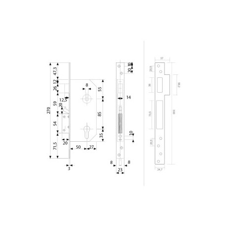 CERRADURA PHILLIPS 715 AS IF IZQUIERDA MX5562