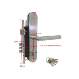 CERRADURA SOPRANO 6 PASOS SOBREPONER LLAVE MARIPOSA