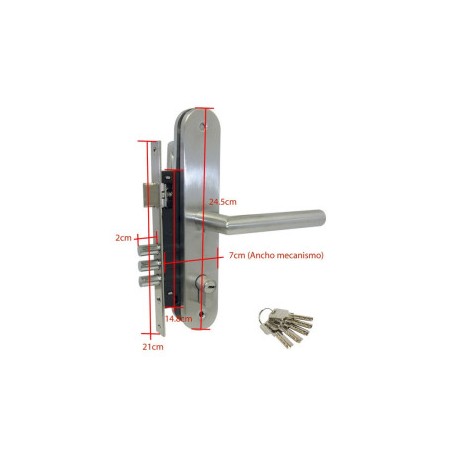 CERRADURA SOPRANO 6 PASOS SOBREPONER LLAVE MARIPOSA