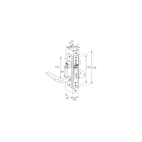 CERRADURA VITRINA PHILLIPS 80 CROMO