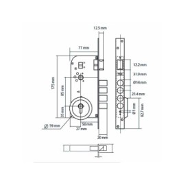 JALADERA TIPO H 90 CM INOX CENTROS 50 CM AXCENT